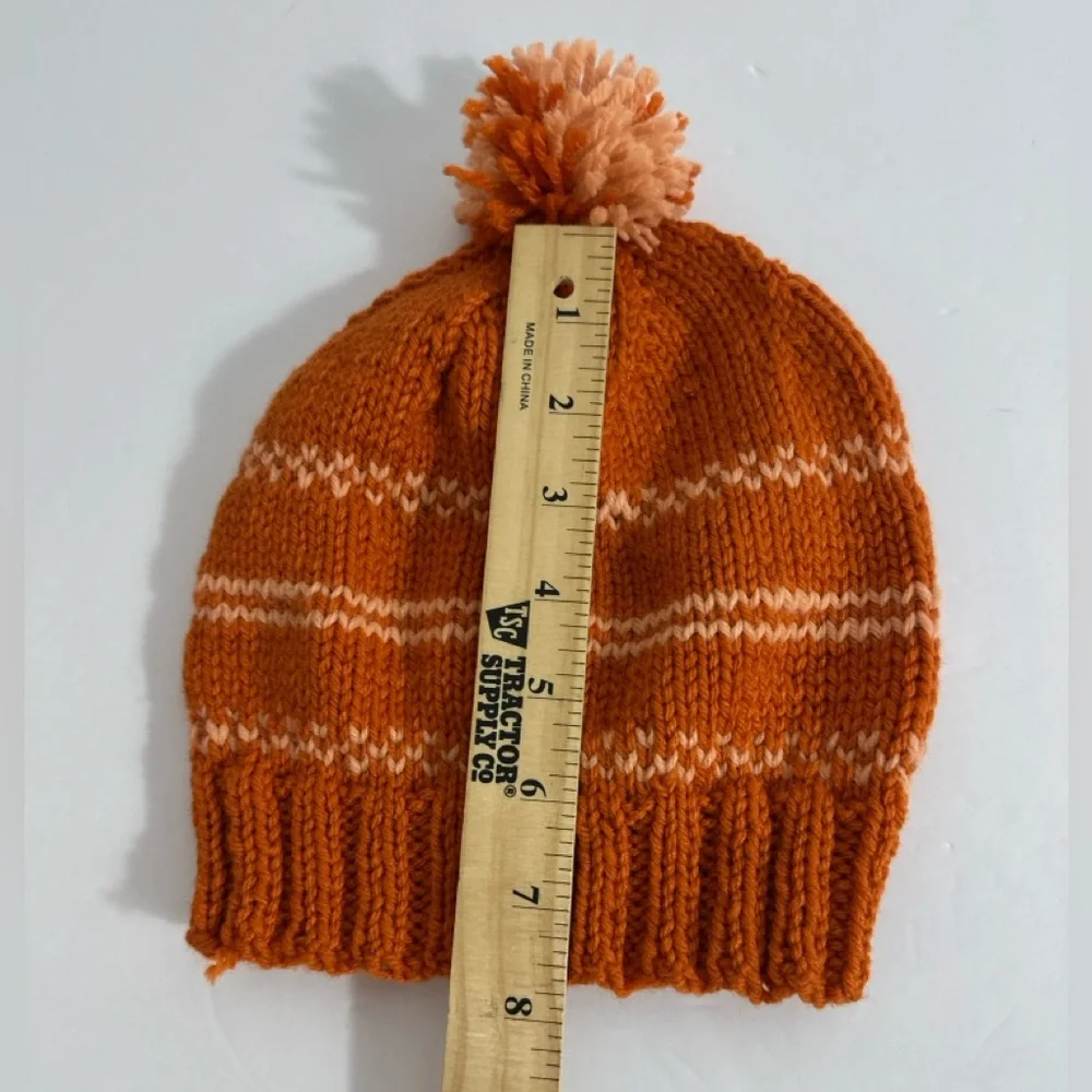 Cozy Orange Knit Hat and‎ Mittens Set for Kids (G9)